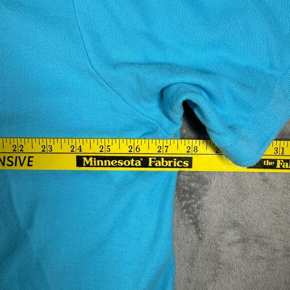 Chaps Polo Shirt 4XB Big & Tall Men’s Turquoise Blue Cotton Short Sleeve - Picture 7 of 9